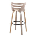 Cosini - Mid Century Modern Fixed Height, Barstool & Swivel And Round Footrest (Set of 2) by HouseOfZazla