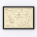 Vintage Map of Durham, New Hampshire 1892