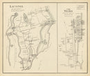 Vintage Map of Laconia, New Hampshire 1892