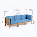 Oana 3 Piece Sofa Set With Water Resistant Cushions