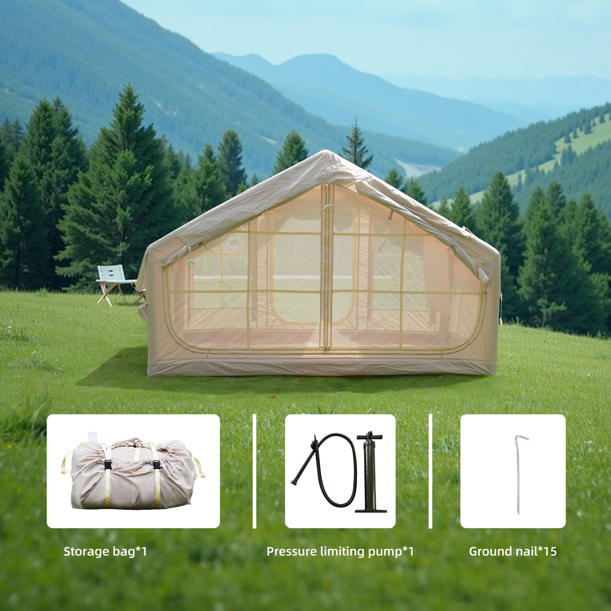 6.3m² Inflatable Camping Tent, photo 6 of 10