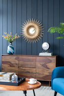 Retro DesignSunburst Metal Wall Mirror Decorative Mirror For A Bedroom Dressing Room, Hallway Or Living Space - Gold by HouseOfZazla