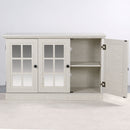 Storage Cabinet With 3 Mirrored Acrylic Doors, Adjustable Shelves by HouseOfZazla