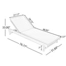 Light Teak Acacia Wood Chaise Lounge Set