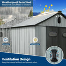 8x14Ft Resin Outdoor Storage Shed with Carpet by HouseOfZazla