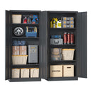 Heavy Metal Garage Storage Cabinet With Locking Doors, Steel, Adjustable Shelves