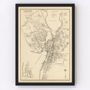 Vintage Map of Lakeport, New Hampshire 1892