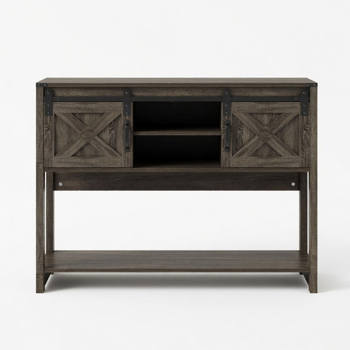 Farmhouse Entryway Table With Sliding Barn Door, photo 29 of 40