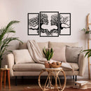 Two Face in Tree Metal Wall Art