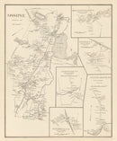 Vintage Map of Moultonville, New Hampshire 1892
