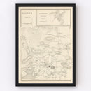 Vintage Map of Sandwich, New Hampshire 1892