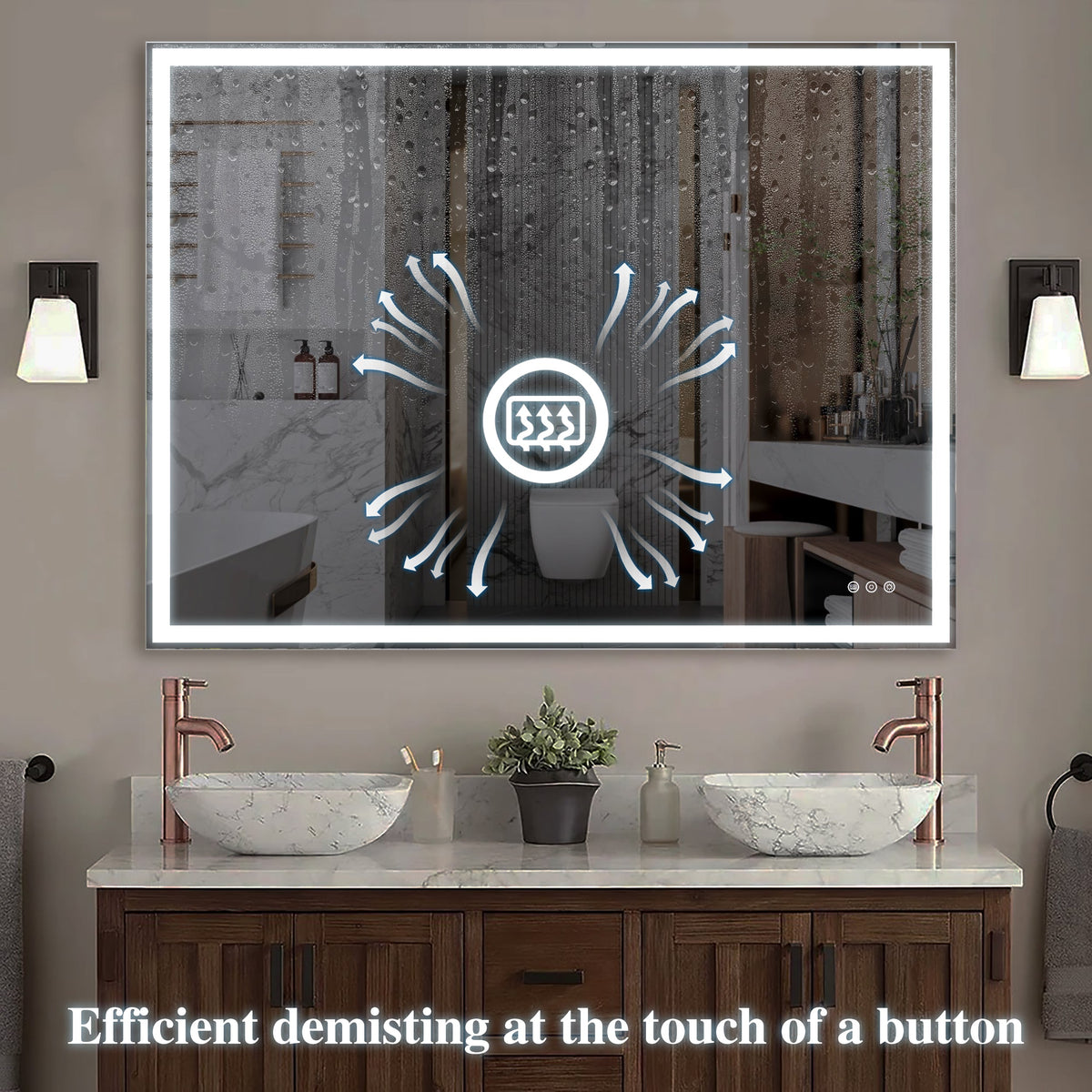 48x36 inch LED Bathroom Vanity Mirror, photo 5 of 10