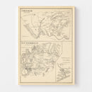 Vintage Map of Freedom, New Hampshire 1892