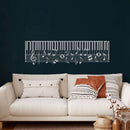 Piano and Music Notes Metal Wall Art