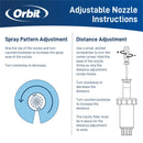 4" Professional Spray Head PR w/8' Adj Nozzle by Orbit Irrigation
