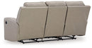 Lavenhorne - Rec Sofa W/Drop Down Table - Pebble by Unique Piece Furniture