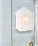 11"H Artisan 1-Light Textured White Pocket Outdoor Wall Light