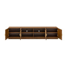 TV Stand, Media Console With Adjustable Shelves - Walnut by HouseOfZazla