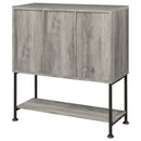 Hovander - Sliding Door Bar Cabinet - Gray by HouseOfZazla