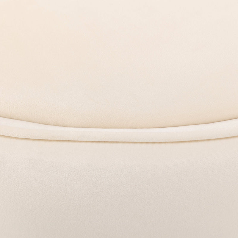 360 Degree Swivel Accent Chair Velvet Modern Upholstered Barrel Chair Over-Sized Soft Chair with Seat Cushion for Living Room, Bedroom, Office, Apartment, Beige