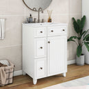 Transitional Style Bathroom Vanity Cabinet With Ceramic Sink by HouseOfZazla