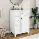 Transitional Style Bathroom Vanity Cabinet With Ceramic Sink by Unique Piece Furniture