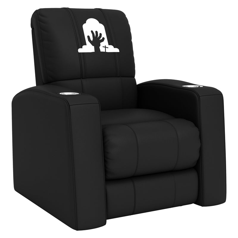 Relax Home Theater Recliner with Ghoulish Rising Hand Halloween Logo