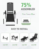 Patio Lounge Chair Outdoor with Reclining Backrest by HouseOfZazla