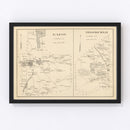 Vintage Map of Brookfield, New Hampshire 1892