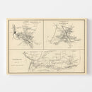 Vintage Map of Colebrook, New Hampshire 1892