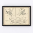 Vintage Map of Colebrook, New Hampshire 1892