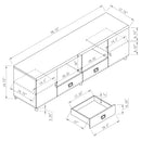 2 Drawer TV With Pulls, Storage Furniture For Living Room - White by HouseOfZazla