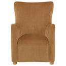 Thornton Velvet Upholstered Wingback Lounge Accent Chair Cognac