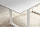 Square Extendable Dining Table With Metal Leg, Modern Space Saving Kitchen Table For Living Room by Unique Piece Furniture