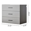 Astro Series - Wall Mounted Base, Drawer Storage Cabinet With Soft Closing Features - Metallic Gray by HouseOfZazla