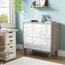 2 Drawer Lateral File Cabinet, Fits A4 / Letter / Legal - Gray / White by HouseOfZazla