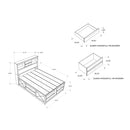 Lucille - 5 Piece Bedroom Set With Storage Drawers And Bookcase Headboard by HouseOfZazla