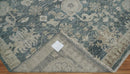 7' 11''x9' 8'' Slate, Gray Hand Knotted LoomBloom Muted Turkish Oushak  100% Wool Transitional Oriental Area Rug