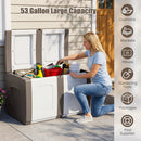 53 Gallon Patio Container with Lockable Lid for Packages and Garden by LJGDeals