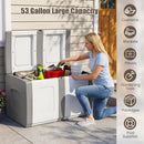 53 Gallon Patio Container with Lockable Lid for Packages and Garden by LJGDeals