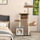 53 Inch Cat Tree with Condo and Swing Tunnel by LJGDeals