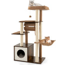 53 Inch Cat Tree with Condo and Swing Tunnel by LJGDeals