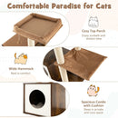 53 Inch Cat Tree with Condo and Swing Tunnel by LJGDeals