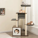 53 Inch Cat Tree with Condo and Swing Tunnel by LJGDeals
