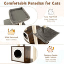 53 Inch Cat Tree with Condo and Swing Tunnel by LJGDeals