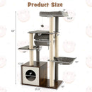 53 Inch Cat Tree with Condo and Swing Tunnel by LJGDeals