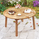 53 Inch Outdoor Acacia Wood Dining Table for 4-6 People by LJGDeals