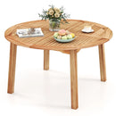 53 Inch Outdoor Acacia Wood Dining Table for 4-6 People by LJGDeals