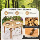 53 Inch Outdoor Acacia Wood Dining Table for 4-6 People by LJGDeals