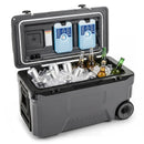 53 Quart Rolling Cooler with Wheels and Fish Ruler by LJGDeals